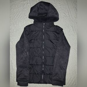Old Navy Black Fleece-Lined Jacket Sz L 10-12